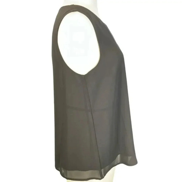 PLEIONE Double Layer Tank Top Black Size XS NWT Sheer Very Nice Layering Piece - Picture 3 of 9